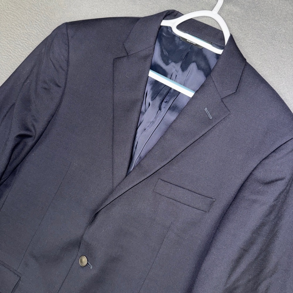 Jos. A. Bank Utility Blazer Mens 42 XL Navy Blue Tailored Traveler Wool Jacket